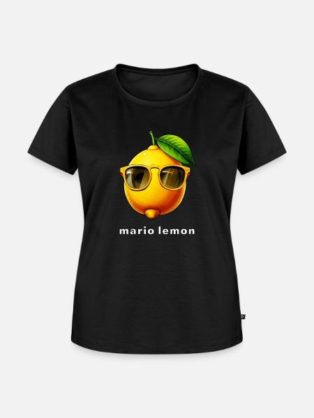 ZITRONE mario lemon - Frauen Premium Bio T-Shirt - Schwarz