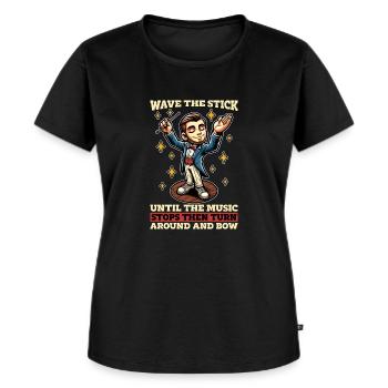 Music Director Wave The Stick Until Band Director - Women's Premium Organic T-shirt - black - Front - Selfina (174cm)