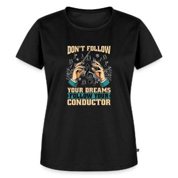 Music Director Don't Follow Your Music Education - Women's Premium Organic T-shirt - black - Front - Selfina (174cm)