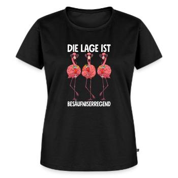 Die Lage Ist Besäufniserregend - Frauen Premium Bio T-Shirt - Schwarz - Vorne - Selfina (174cm)