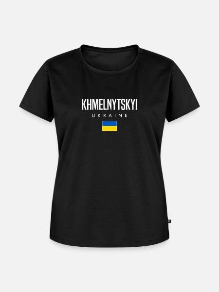 Khmelnytskyi Ukraine - Frauen Premium Bio T-Shirt - Schwarz