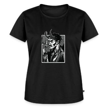 Occult Gothic Grunge Satan 666 Dark Art - T-shirt Premium bio Femme - noir - Devant - Selfina (174cm)