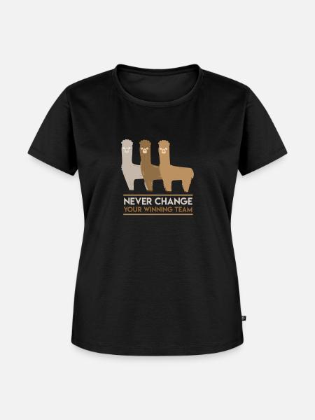 Alpaca Winning Team - Frauen Premium Bio T-Shirt - Schwarz