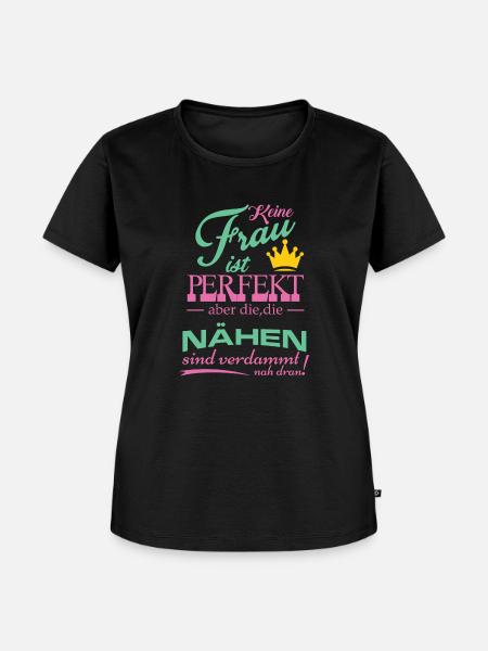 Nähen Design - Frauen Premium Bio T-Shirt - Schwarz