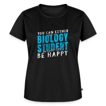 Étudiant en biologie - T-shirt Premium bio Femme - noir - Devant - Selfina (174cm)