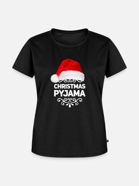 Weihnachts Pyjama - Frauen Premium Bio T-Shirt - Schwarz
