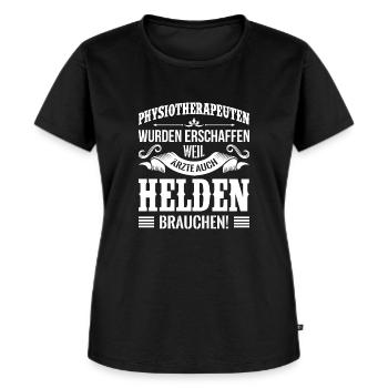 Physiotherapeuten Physiotherapie lustiger Spruch - Frauen Premium Bio T-Shirt - Schwarz - Vorne - Selfina (174cm)