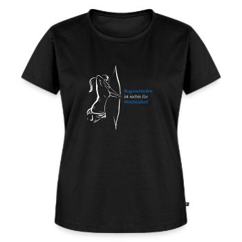 Bogenschießen nichts für Weicheicher Bogen Pfeil - Frauen Premium Bio T-Shirt - Schwarz - Vorne - Selfina (174cm)