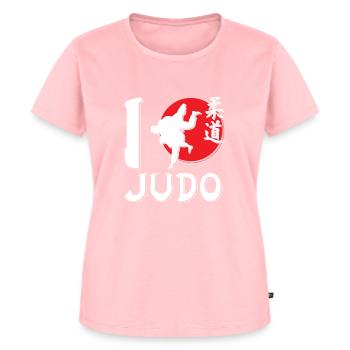 Judo fighters love martial arts - Women's Premium Organic T-shirt - rose - Front - AI Model Female 172 dark (172cm)