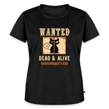 Schrodinger's Cat - Funny Science Design - Women's Premium Organic T-shirt - black - Front - Selfina (174cm)