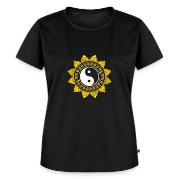 Yin yang - Frauen Premium Bio T-Shirt - Schwarz - Vorne - Selfina (174cm)
