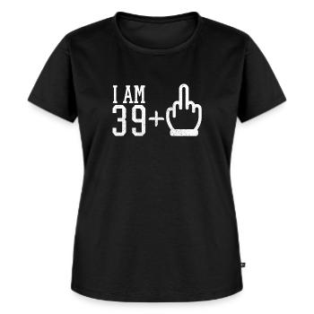 40 ans 40 ans - T-shirt Premium bio Femme - noir - Devant - Selfina (174cm)