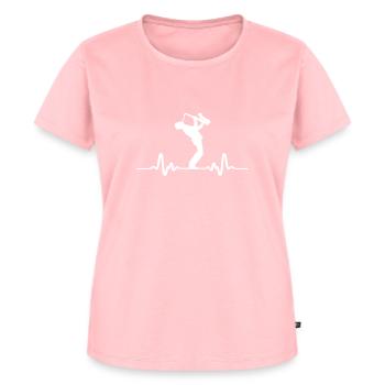 Saxophon - Frauen Premium Bio T-Shirt - Rosa - Vorne - AI Model Female 172 dark (172cm)