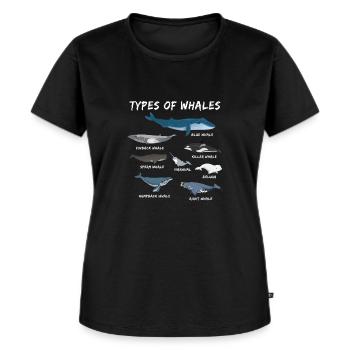 The species of whales whale blue whale conservation sea - Women's Premium Organic T-shirt - black - Front - Selfina (174cm)