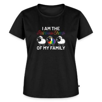 lgbt - Frauen Premium Bio T-Shirt - Schwarz - Vorne - Selfina (174cm)
