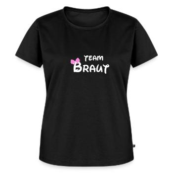 Team Braut - Frauen Premium Bio T-Shirt - Schwarz - Vorne - Selfina (174cm)