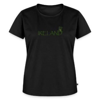 IRLAND - Frauen Premium Bio T-Shirt - Schwarz - Vorne - Selfina (174cm)
