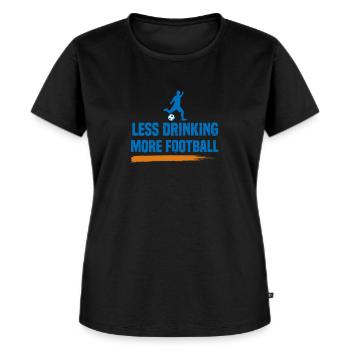 Anti Alkohol Fußball I Nüchtern Alkoholiker - Frauen Premium Bio T-Shirt - Schwarz - Vorne - Selfina (174cm)