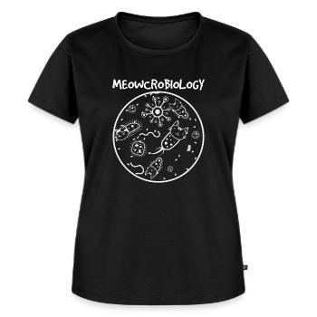 Mikrobiologie-beunruhigter Katzenliebhaber-lustiger Witz - Frauen Premium Bio T-Shirt - Schwarz - Vorne - Selfina (174cm)