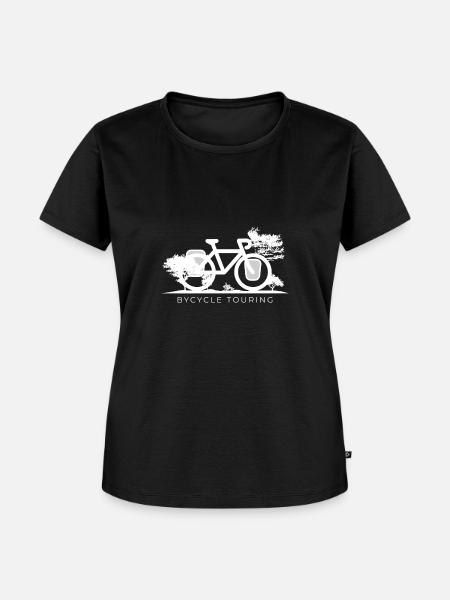 Bicycle touring - Frauen Premium Bio T-Shirt - Schwarz