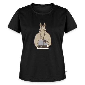 Keta Ketamin Pferd Drug Party Festival Outfit - Frauen Premium Bio T-Shirt - Schwarz - Vorne - Selfina (174cm)