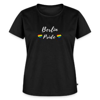 Berlin Pride CSD Berlin - Frauen Premium Bio T-Shirt - Schwarz - Vorne - Selfina (174cm)