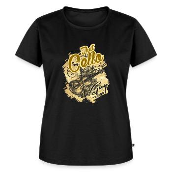 Cello Dieser Cello-Typ - Frauen Premium Bio T-Shirt - Schwarz - Vorne - Selfina (174cm)