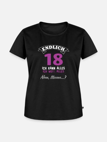 Endlich 18 - Frauen Premium Bio T-Shirt - Schwarz
