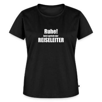 Reiseleiter Tour Guide Arbeit Reisegruppe Motiv - Frauen Premium Bio T-Shirt - Schwarz - Vorne - Selfina (174cm)