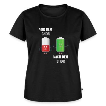 Vor dem Chor-Nach dem Chor - Frauen Premium Bio T-Shirt - Schwarz - Vorne - Selfina (174cm)