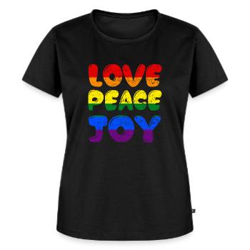 LGBT - Camiseta ecológica prémium para mujer - negro - delante - Selfina (174cm)