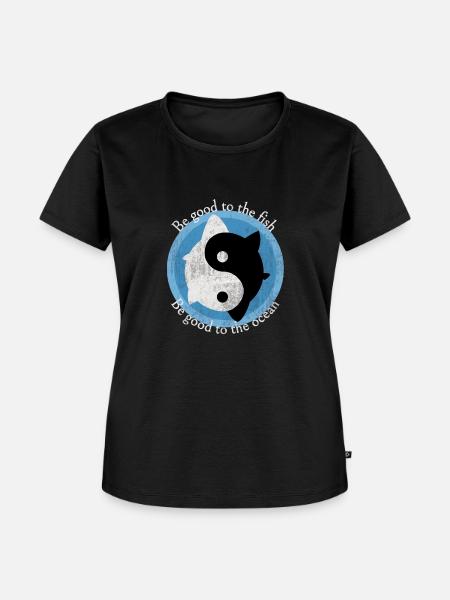 Fische umwelt - Frauen Premium Bio T-Shirt - Schwarz