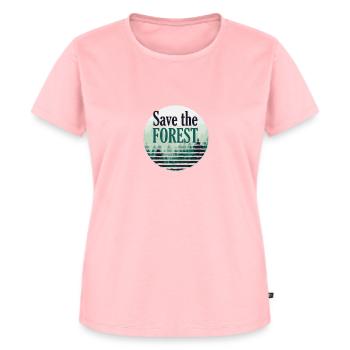 Retten Schutz Wald Umwelt - Frauen Premium Bio T-Shirt - Rosa - Vorne - AI Model Female 172 dark (172cm)