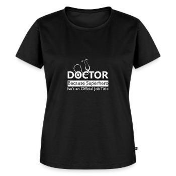 Doktor - Frauen Premium Bio T-Shirt - Schwarz - Vorne - Selfina (174cm)