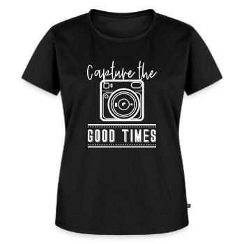 photographer - Women's Premium Organic T-shirt - black - Front - Selfina (174cm)