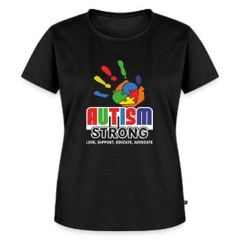 Autismusbewusstsein Autismus stark - Frauen Premium Bio T-Shirt - Schwarz - Vorne - Selfina (174cm)