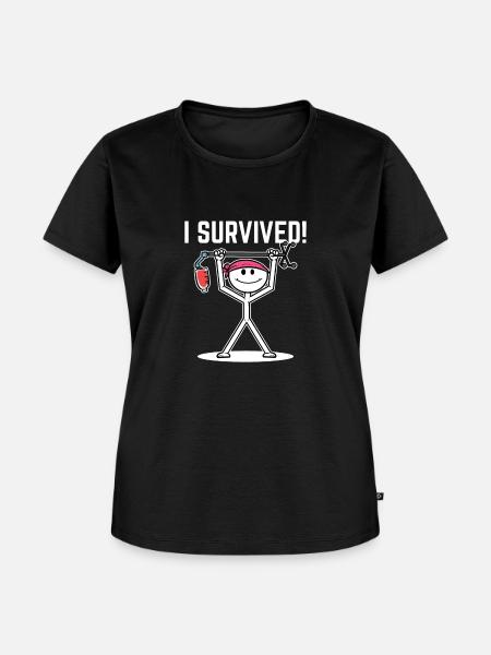 I survived Krebsüberlebender Gift - Frauen Premium Bio T-Shirt - Schwarz