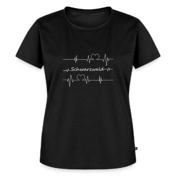 Schwarzwaldliebe - Motiv für Schwarzwald Fans - Frauen Premium Bio T-Shirt - Schwarz - Vorne - Selfina (174cm)