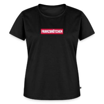 Franzbrötchen Hamburg Norddeutschland Norddeutsch - Frauen Premium Bio T-Shirt - Schwarz - Vorne - Selfina (174cm)