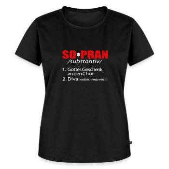 Sopran Sänger Chor Singen - Frauen Premium Bio T-Shirt - Schwarz - Vorne - Selfina (174cm)
