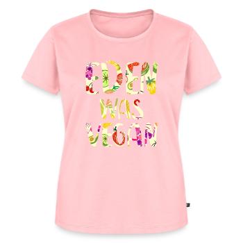 Vegan Vegetarian Christian Bible Eden was vegan - Women's Premium Organic T-shirt - rose - Front - AI Model Female 172 dark (172cm)