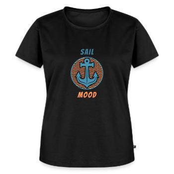 Sail-Mood - Frauen Premium Bio T-Shirt - Schwarz - Vorne - Selfina (174cm)