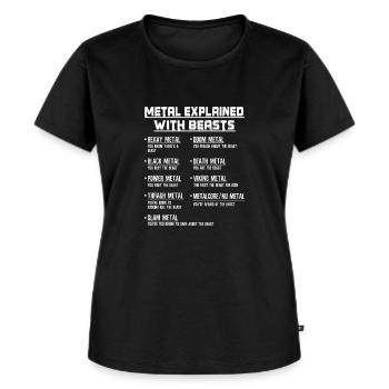 Metal Music Heavy Metal Black Metal Death Metal - Frauen Premium Bio T-Shirt - Schwarz - Vorne - Selfina (174cm)