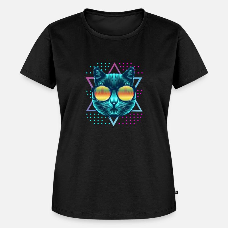 Techno Rave EDM Electronic Dubstep D&B - Frauen Premium Bio T-Shirt - Schwarz