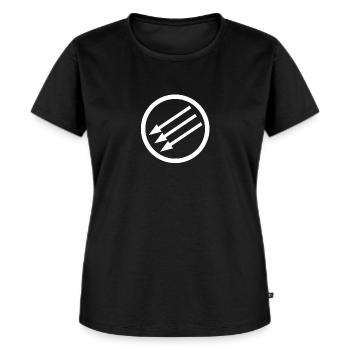 Drei Pfeile Eiserne Front Antifaschismus Antifa - Frauen Premium Bio T-Shirt - Schwarz - Vorne - Selfina (174cm)