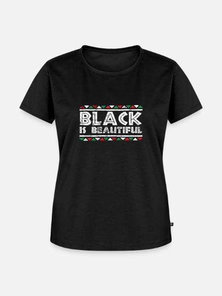 Black is Beautiful BLM - Frauen Premium Bio T-Shirt - Schwarz