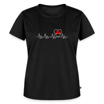 Schwarzwälder Schwarzwaldmädel Bollenhut Damen - Frauen Premium Bio T-Shirt - Schwarz - Vorne - Selfina (174cm)