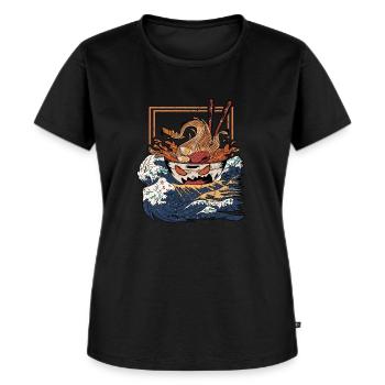 Ramen Kawaii Anime Japan Nudeln Shirt Ramen Bowl - Frauen Premium Bio T-Shirt - Schwarz - Vorne - Selfina (174cm)