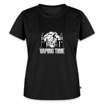 Vape | Cadeau de cigarette électronique Vapor Vaping Vape - T-shirt Premium bio Femme - noir - Devant - Selfina (174cm)