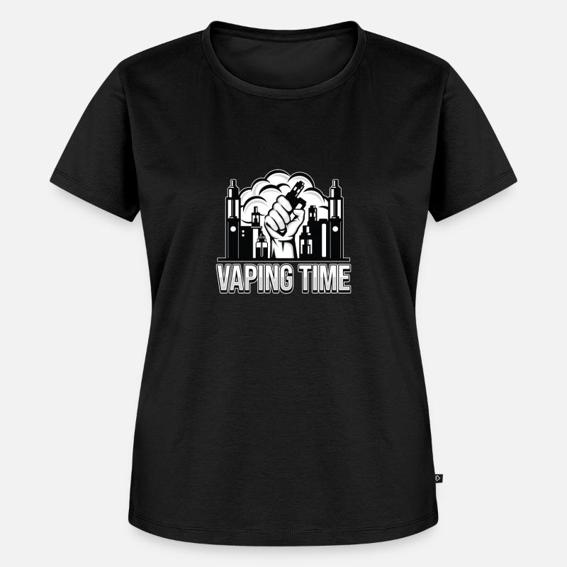 Vape | Dampfer Dampfen Vapen E-Zigarette Geschenk - Frauen Premium Bio T-Shirt - Schwarz